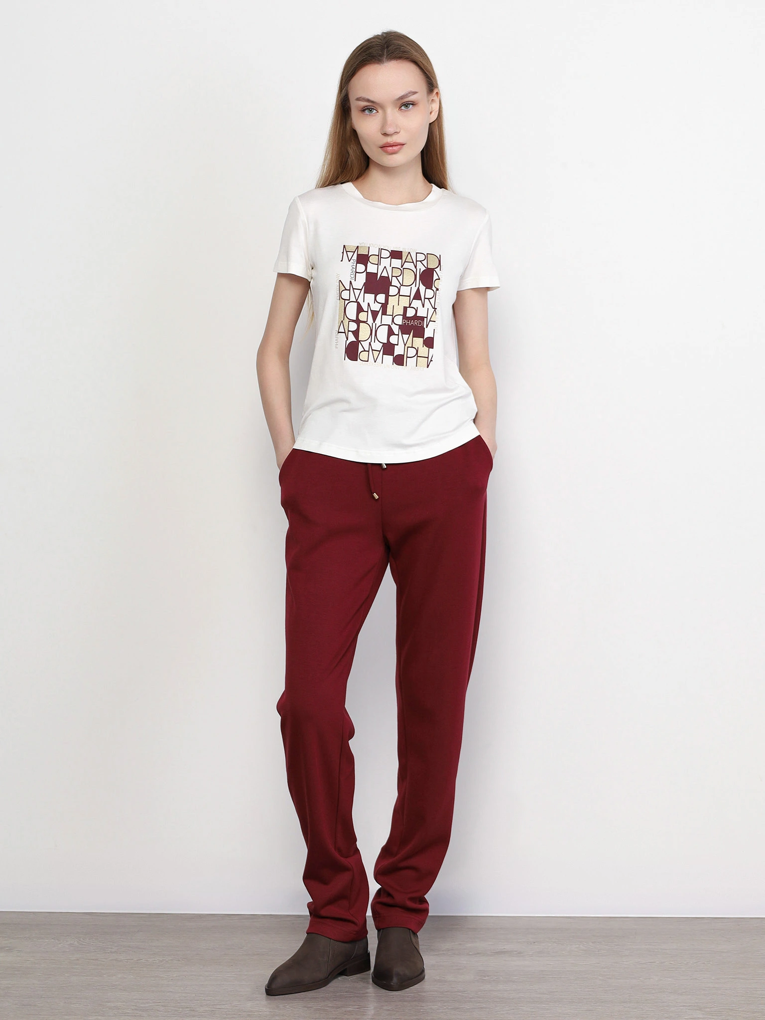 Футболка прямого кроя с принтом